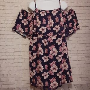 Grayson Threads - Floral Cold Shoulder Top - 2X